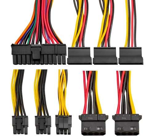 Exegate EX292238RUS Блок питания 700W ExeGate M700 (SFX,  APFC, КПД 87% (80 PLUS Silver), 8cm fan, 24pin, (4+4)pin, 2xPCI-E, 3xSATA, 2xIDE, black)