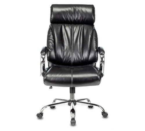 Кресло руководителя Бюрократ T-9904NSL черный Leather Venge Black искусственная кожа с подголов. крестовина металл хром