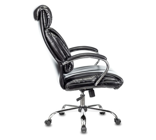 Кресло руководителя Бюрократ T-9904NSL черный Leather Venge Black искусственная кожа с подголов. крестовина металл хром