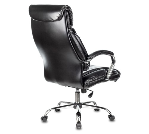 Кресло руководителя Бюрократ T-9904NSL черный Leather Venge Black искусственная кожа с подголов. крестовина металл хром