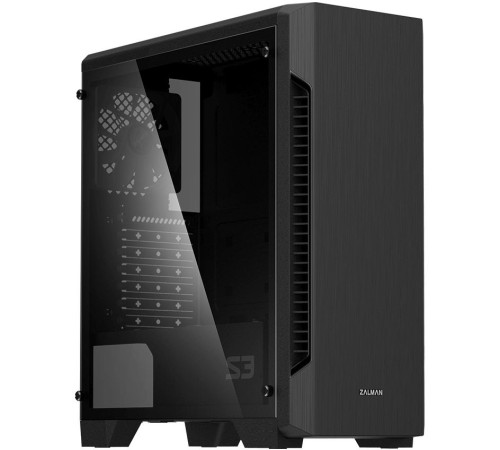Корпус Zalman S3 TG черный без БП ATX 5x120mm 2xUSB2.0 1xUSB3.0 audio bott PSU