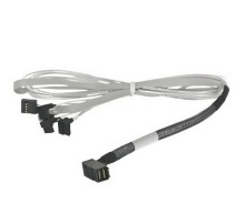 Кабель DiliVing DL36-3395,   Internal SFF8643-to-4*SATA+SB ( HDmSAS (угловой) -to- 4*SATA(угловой)+SideBand) 100cm (аналог 2279900-R)