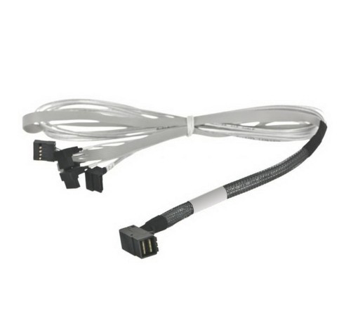 Кабель DiliVing DL36-3395,   Internal SFF8643-to-4*SATA+SB ( HDmSAS (угловой) -to- 4*SATA(угловой)+SideBand) 100cm (аналог 2279900-R)