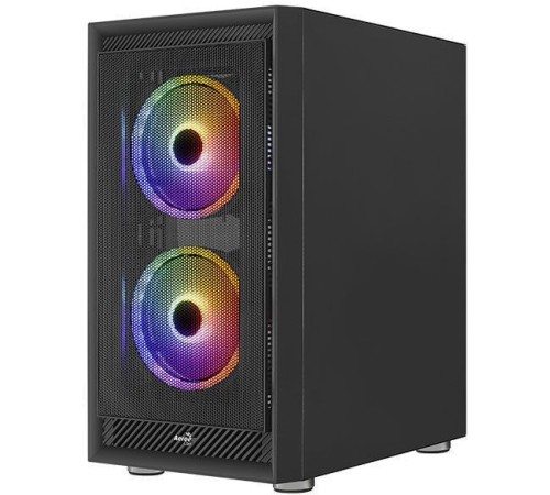 Корпус Aerocool Graphite-G-BK-v2 черный без БП ATX 3x140mm 2xUSB3.0 audio