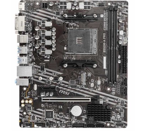 Материнская плата MSI B550M-A PRO Soc-AM4 AMD B550 2xDDR4 mATX AC`97 8ch(7.1) GbLAN RAID+DVI+HDMI