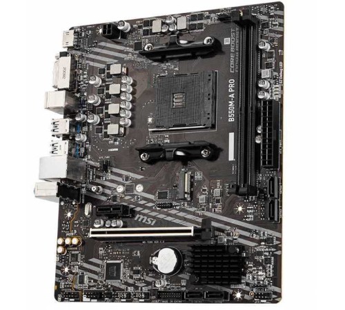 Материнская плата MSI B550M-A PRO Soc-AM4 AMD B550 2xDDR4 mATX AC`97 8ch(7.1) GbLAN RAID+DVI+HDMI