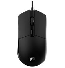 Мышь Оклик 207M черный оптическая (2400dpi) USB (4but)