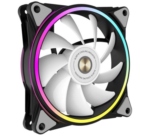 Вентилятор в корпус ALSEYE HALO PRO B-R (rubber screw) FAN 120mm, hydraulic, 800~2100rpm, max 51.87CFM, max 26dBA, ARGB. PWM, Black, RTL