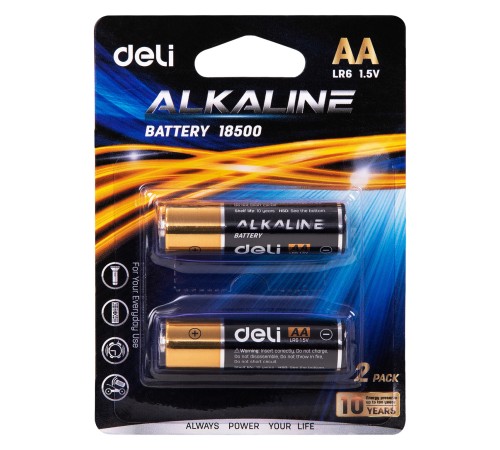 Батарея Deli E18500 AA (2шт) блистер