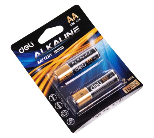 Батарея Deli E18500 AA (2шт) блистер