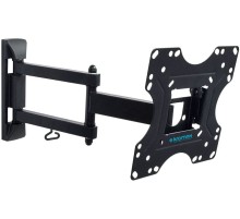 Кронштейн для телевизора Kromax OPTIMA-214 черный 20"-43" макс.30кг настенный поворотно-выдвижной и наклонный