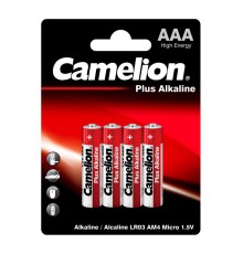Батарея Camelion Plus Alkaline LR03-BP4 AAA 1250mAh (4шт) блистер