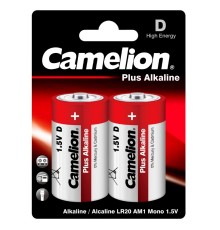 Батарея Camelion Plus Alkaline LR20-BP2 D 20000mAh (2шт) блистер