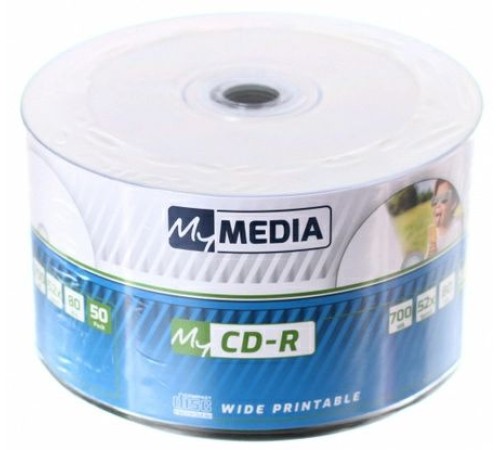 Диск CD-R MyMedia 700Mb 52x Slim case (50шт) Printable (69206)