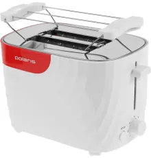 Тостер Polaris PET 0720 700Вт белый/красный