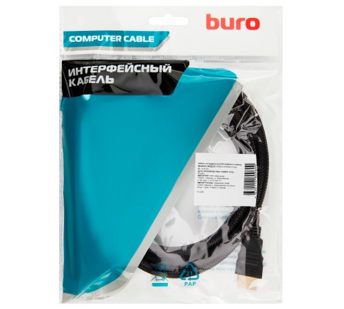 Кабель аудио-видео Buro HDMI (m)/HDMI (m) 2м. феррит.кольца Позолоченные контакты черный (HDMI-V1.4-2MC) Кабель аудио-видео Buro HDMI (m)/HDMI (m) 2м. феррит.кольца Позолоченные контакты черный (HDMI-V1.4-2MC)