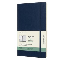 Еженедельник Moleskine ACADEMIC SOFT WKNT Large 130х210мм датир.18мес 208стр. мягкая обложка синий