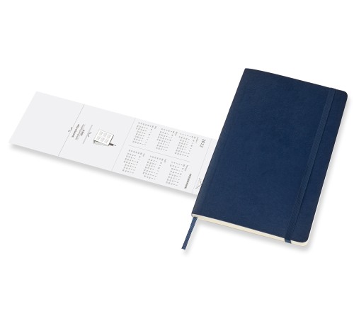 Еженедельник Moleskine ACADEMIC SOFT WKNT Large 130х210мм датир.18мес 208стр. мягкая обложка синий