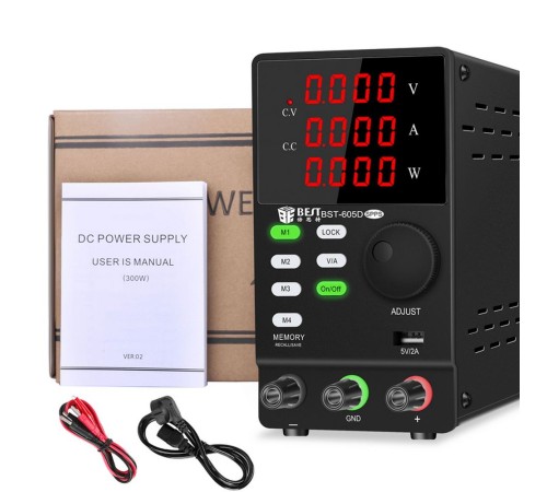 Лабораторный источник питания BST-605D 60В, 5А, цифровой дисплей, 1 канал