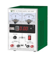 Лабораторный источник питания BST-1503T 15В, 3А, цифровой и аналоговый дисплей, 1 канал