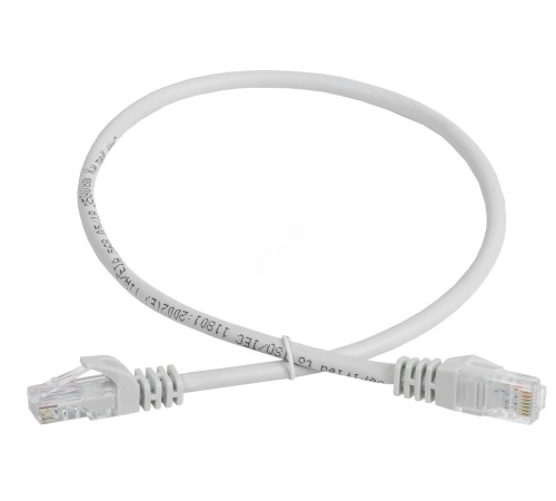 Патч-корд ITK PC01-C5EU-5M UTP вилка RJ-45-вилка RJ-45 кат.5е 5м серый ПВХ (уп.:1шт)