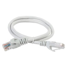 Патч-корд ITK PC01-C5EU-3M UTP вилка RJ-45-вилка RJ-45 кат.5е 3м серый ПВХ (уп.:1шт)
