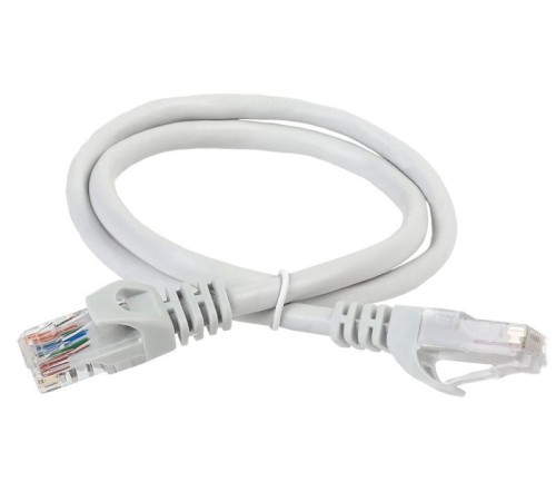 Патч-корд ITK PC01-C5EU-3M UTP вилка RJ-45-вилка RJ-45 кат.5е 3м серый ПВХ (уп.:1шт)