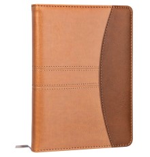 Блокнот Deli 7922 180х130мм искусст. кожа 160л светло-коричневый/коричневый