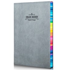 Блокнот Deli 3183GREY 205х143мм искусст. кожа 112л серый