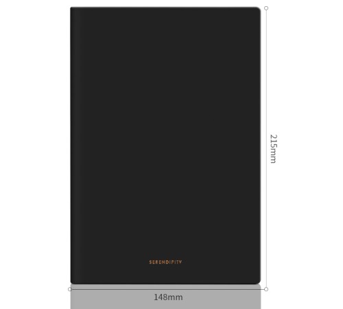 Блокнот Deli 22284BLACK 210х143мм искусст. кожа 96л черный