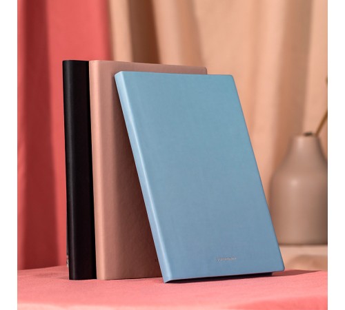 Блокнот Deli 22284BLUE 210х143мм искусст. кожа 96л синий