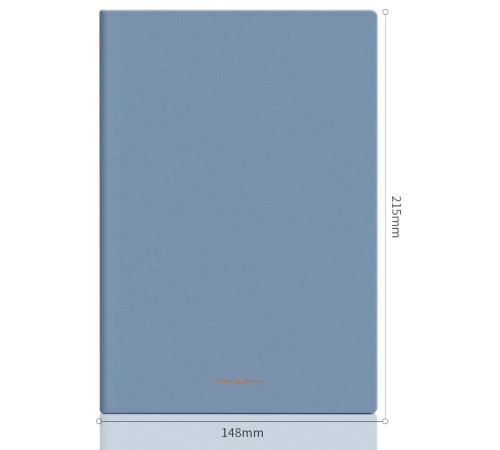 Блокнот Deli 22284BLUE 210х143мм искусст. кожа 96л синий