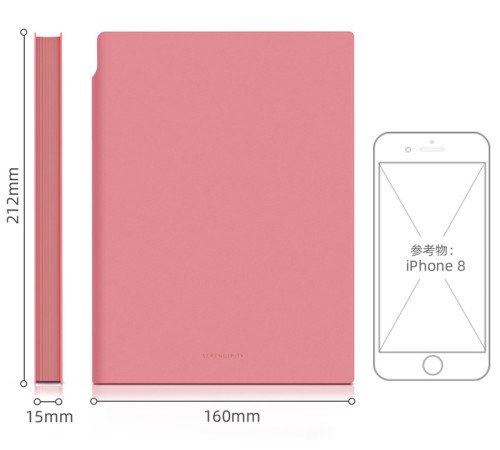 Блокнот Deli 22290PINK 210х143мм искусст. кожа 112л розовый