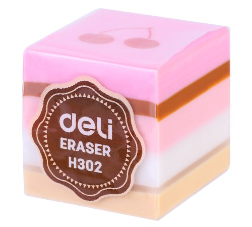 Ластик Deli EH302 прямоугольный 35x35x35мм ассорти индивидуальная картонная упаковка