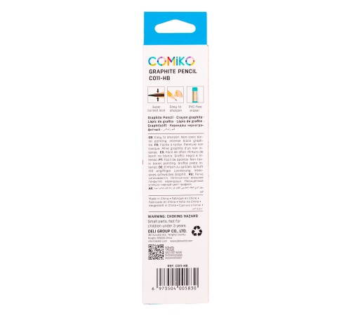 Карандаш чернографит. Deli EC011-HB Comiko HB шестигран. липа ластик коробка картонная (12шт) Карандаш чернографит. Deli EC011-HB Comiko HB шестигран. липа ластик коробка картонная (12шт)