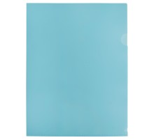Папка-уголок Бюрократ Pastel -EPAST/BLUE A4 пластик 0.18мм голубой