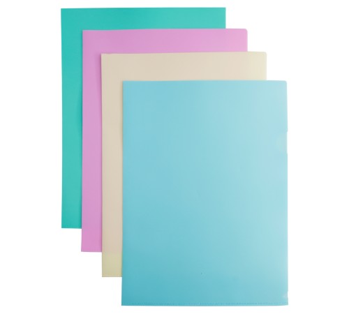 Папка-уголок Бюрократ Pastel -EPAST/BLUE A4 пластик 0.18мм голубой