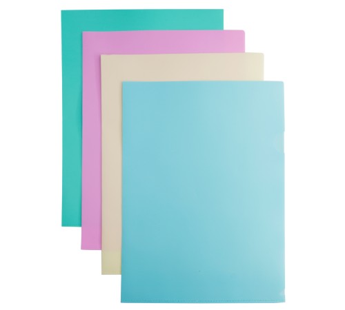 Папка-уголок Бюрократ Pastel -EPAST/YEL A4 пластик 0.18мм желтый
