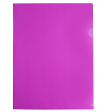 Папка-уголок Бюрократ Double Neon DNECPINK A4 пластик 0.18мм розовый