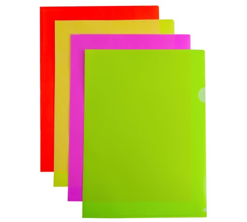 Папка-уголок Бюрократ Double Neon DNECPINK A4 пластик 0.18мм розовый Папка-уголок Бюрократ Double Neon DNECPINK A4 пластик 0.18мм розовый
