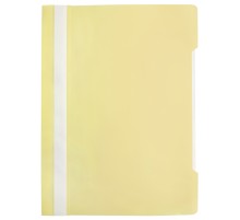 Папка-скоросшиватель Бюрократ Pastel -PSLPAST/YEL A4 прозрач.верх.лист пластик желтый 0.14/0.18