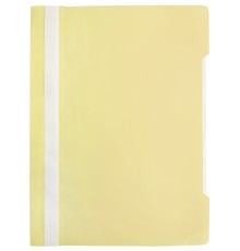 Папка-скоросшиватель Бюрократ Pastel -PSLPAST/YEL A4 прозрач.верх.лист пластик желтый 0.14/0.18