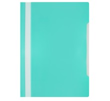 Папка-скоросшиватель Бюрократ Pastel -PSLAST/GRN A4 прозрач.верх.лист пластик мятный 0.14/0.18