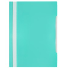 Папка-скоросшиватель Бюрократ Pastel -PSLAST/GRN A4 прозрач.верх.лист пластик мятный 0.14/0.18
