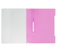 Папка-скоросшиватель Бюрократ Pastel -PSLPAST/PINK A4 прозрач.верх.лист пластик розовый 0.14/0.18