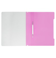 Папка-скоросшиватель Бюрократ Pastel -PSLPAST/PINK A4 прозрач.верх.лист пластик розовый 0.14/0.18