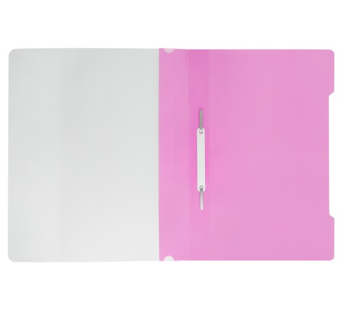 Папка-скоросшиватель Бюрократ Pastel -PSLPAST/PINK A4 прозрач.верх.лист пластик розовый 0.14/0.18
