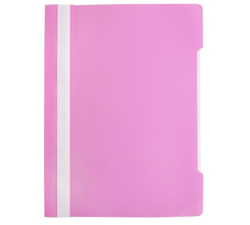 Папка-скоросшиватель Бюрократ Pastel -PSLPAST/PINK A4 прозрач.верх.лист пластик розовый 0.14/0.18