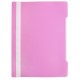 Папка-скоросшиватель Бюрократ Pastel -PSLPAST/PINK A4 прозрач.верх.лист пластик розовый 0.14/0.18