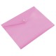 Конверт на кнопке Бюрократ Pastel -PKPAST/PINK A4 пластик 0.18мм розовый